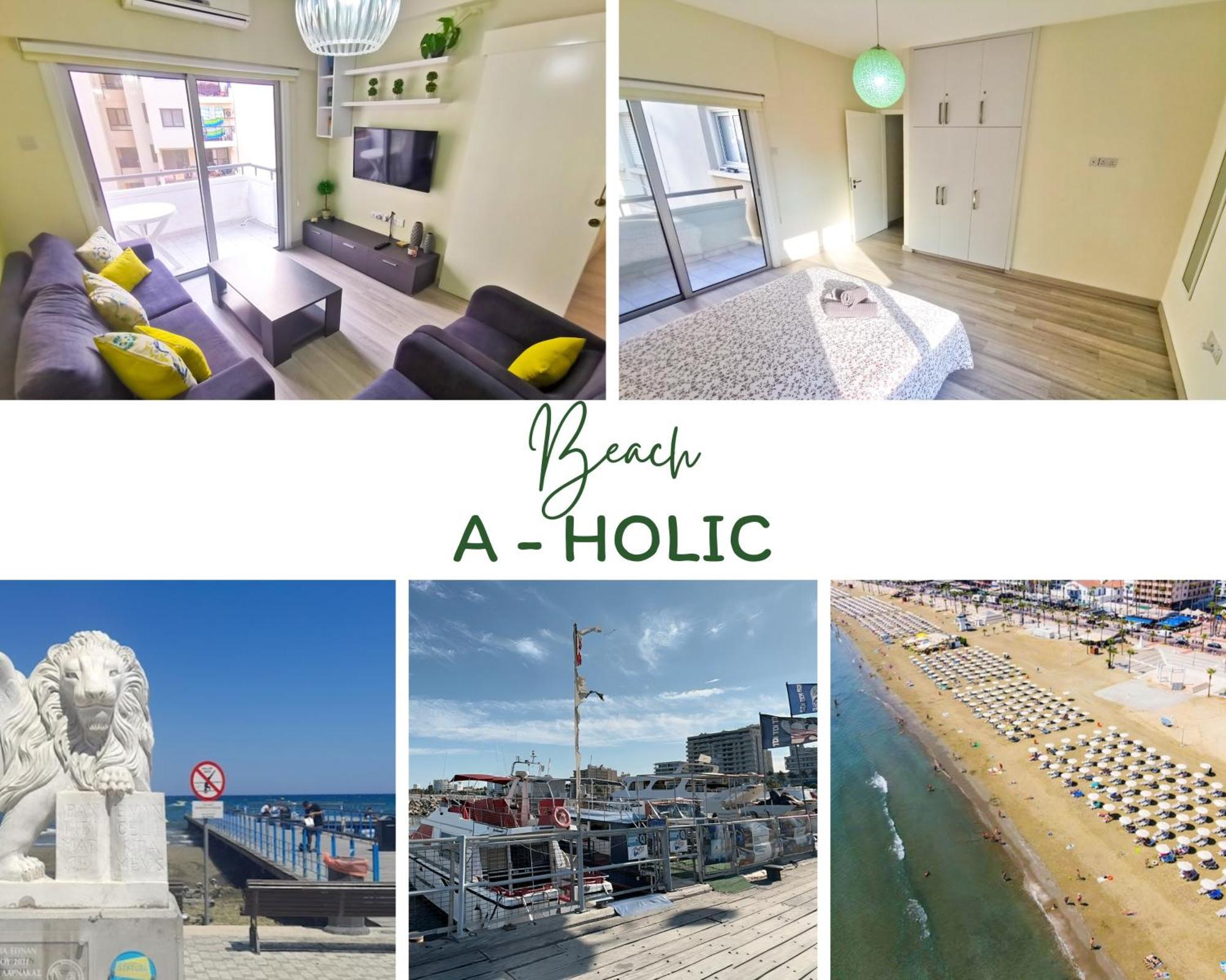 Beach-A-Holic Apartment, 2 Min Distance From Larnaca Marina Exteriér fotografie